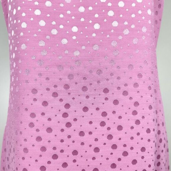 90s Versus Giani Versace Polka Dot Jacquard Pink Shift Dress IT44/US8 Preppy Mod - Picture 6 of 10